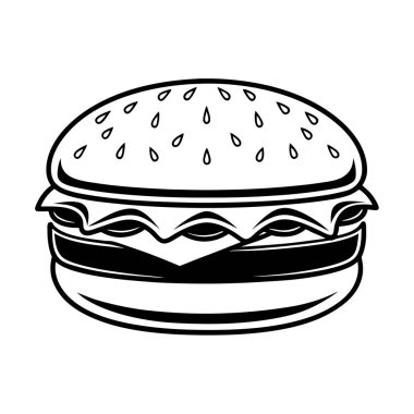 Burger Vektör Siluet Sanat & Görüntü