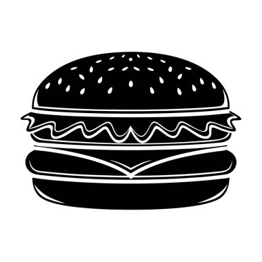 Burger Vektör Siluet Sanat & Görüntü