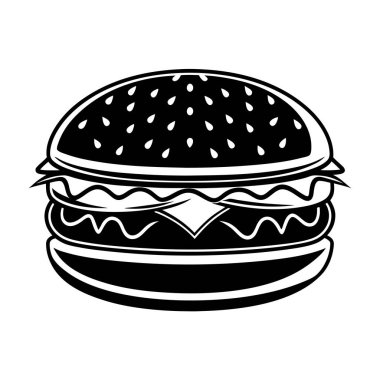 Burger Vektör Siluet Sanat & Görüntü