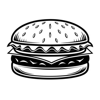 Burger Vektör Siluet Sanat & Görüntü