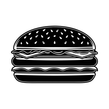 Burger Vektör Siluet Sanat & Görüntü
