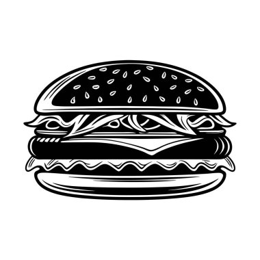 Burger Vektör Siluet Sanat & Görüntü