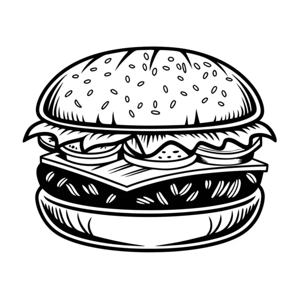 Burger Vektör Siluet Sanat & Görüntü