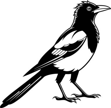 Beyaz arkaplanda sedir kanadı siluet vektörü Art & Illustration