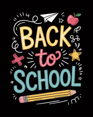 Okul Vektörü T-Shirt Tasarımı