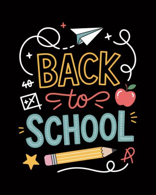 Okul Vektörü T-Shirt Tasarımı