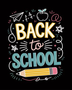 Okul Vektörü T-Shirt Tasarımı