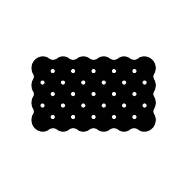 Dikdörtgen şeklinde bir krakerin basit siyah silüeti.