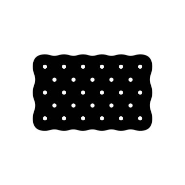 Dikdörtgen şeklinde bir krakerin basit siyah silüeti.