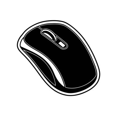 Modern Bilgisayar Fare Silüeti Sanat & Çizimi
