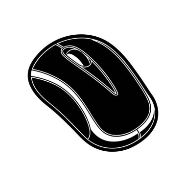 Modern Bilgisayar Fare Silüeti Sanat & Çizimi