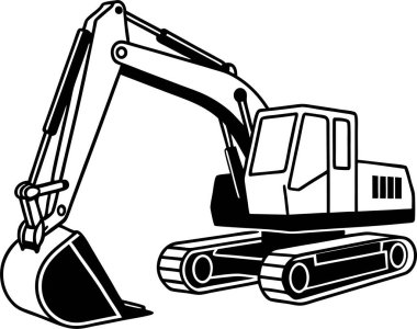 Yapı Kazıcı Silüeti Sanat & İllüstrasyonu