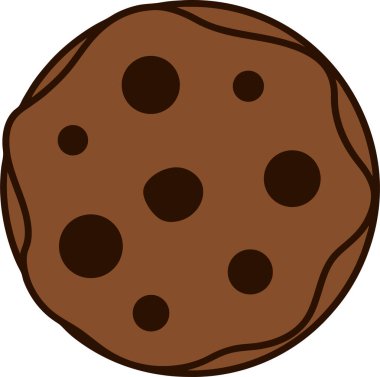 Isırılmış Çikolatalı Çerez Kurabiye Vektör Sanatı & İllüstrasyon
