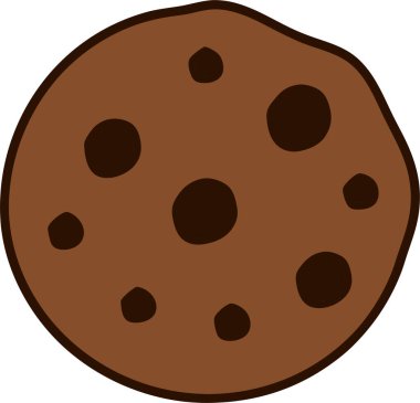 Isırılmış Çikolatalı Çerez Kurabiye Vektör Sanatı & İllüstrasyon