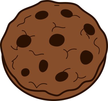 Isırılmış Çikolatalı Çerez Kurabiye Vektör Sanatı & İllüstrasyon