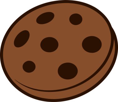 Isırılmış Çikolatalı Çerez Kurabiye Vektör Sanatı & İllüstrasyon