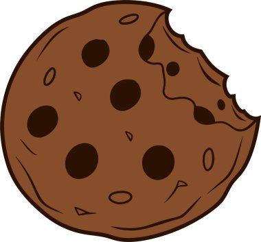 Isırılmış Çikolatalı Çerez Kurabiye Vektör Sanatı & İllüstrasyon