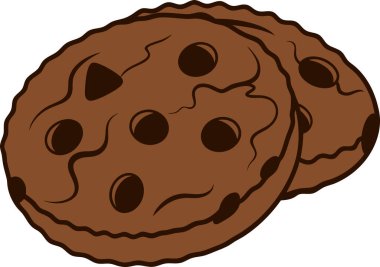 Isırılmış Çikolatalı Çerez Kurabiye Vektör Sanatı & İllüstrasyon