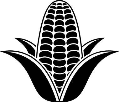 Sweet Corn Cob Siluet vektörü Art & Illustration
