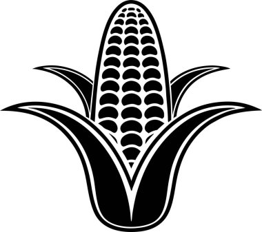 Sweet Corn Cob Siluet vektörü Art & Illustration
