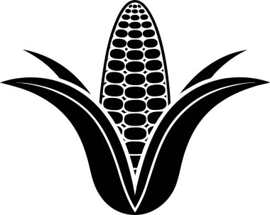 Sweet Corn Cob Siluet vektörü Art & Illustration