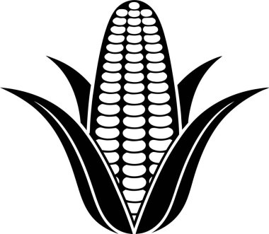 Sweet Corn Cob Siluet vektörü Art & Illustration