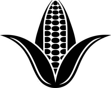 Sweet Corn Cob Siluet vektörü Art & Illustration