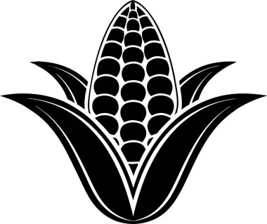 Sweet Corn Cob Siluet vektörü Art & Illustration