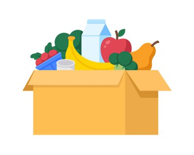 Meyve, sebze ve önünde 