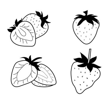 Bu çilek dörtlüsü vektör çiziminin tatlılığıyla şımarın, doğanın sulu meyvelerinin enfes bir temsili. Çilek estetiği üzerine odaklanarak büyüleyici bir dokunuş arayan projeler için mükemmel..