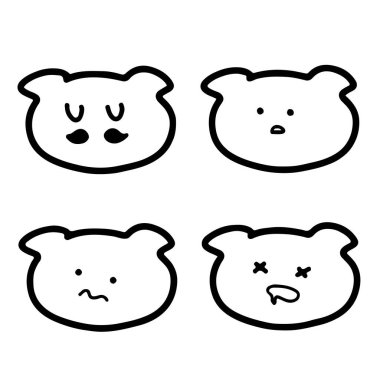 Adorable Pig Illustrations | Cute Hand Drawings | For Creative Projects | Minimalist Design clipart