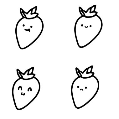 Minimalist Çilek Zirvesi: Temiz Tasarımlar İçin Basit Çizgi Sanat Çilekleri