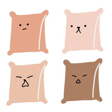 Şirin Çizgi Film Yastık Vektörü İllüstrasyonu: 124- Minimalist Stil