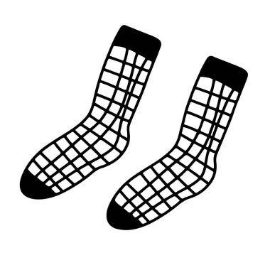 Şirin Kış Çorap Vektörleri (124; Estetik Yaş: 124; Vektör: 124; Minimalist