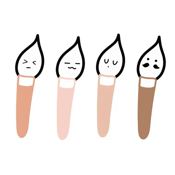 Minimalist Fırça İllüstrasyonu- 124; Sanat ve Sanat İçin Şirin Doodle Biçim Vektörü