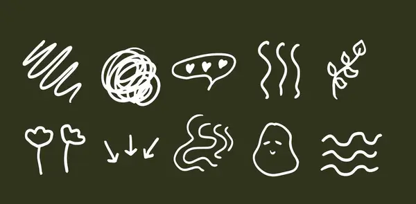 Dekoratif Karalamalar Dekoratif Tasarımlar için Minimalist Doodle Vektörü