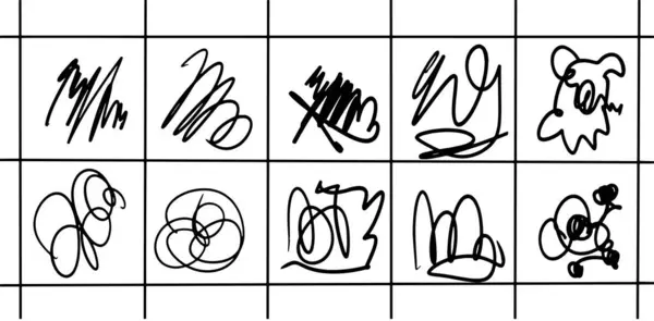 Soyut Scribble Doodle Çizimi El Çizimi Mürekkep Çizgisi Sanatı
