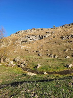 İsrail 'in kuzeyindeki Negev Çölü manzarası