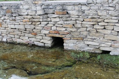 İsrail 'deki antik kalenin eski kalesi.