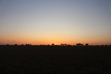 Kırsalda güzel bir gün batımı.