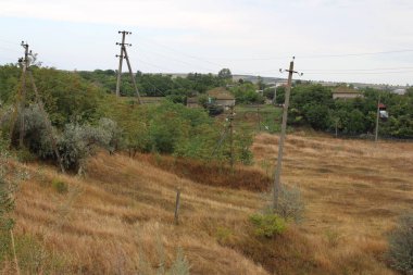 Sonbaharda dağlardaki kırsal köy