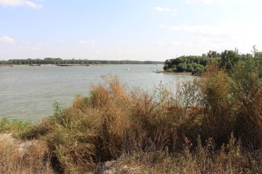 Danube Nehri manzarası, Danube Nehri, Hungury.