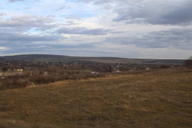 Vadinin eski köyünün manzarası