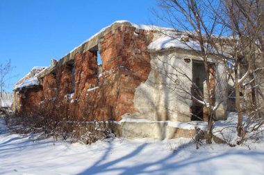 Kış terk edilmiş evde