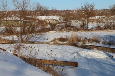 Karlı güzel kış manzarası