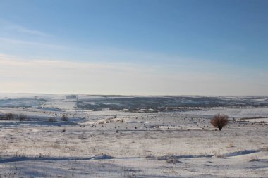 beautiful winter landscape with snow covered trees and mountains