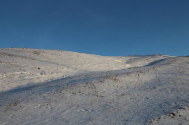 Karda güzel kış manzarası