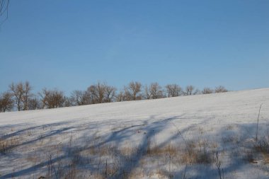 Karla kaplı bir arazi.