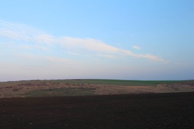 Tarlanın üzerinde güzel bir gün batımı
