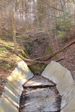 Şelalesi olan güzel bir manzara